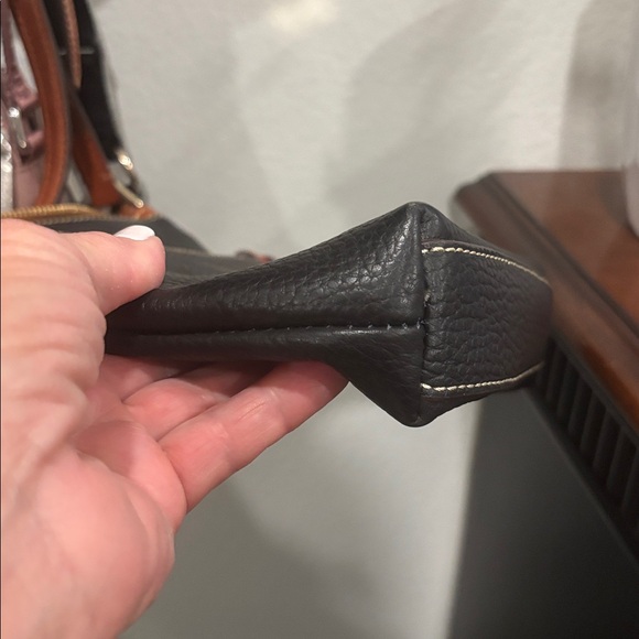 Dooney & Bourke Black and Brown Shoulder Bag - Picture 5 of 6